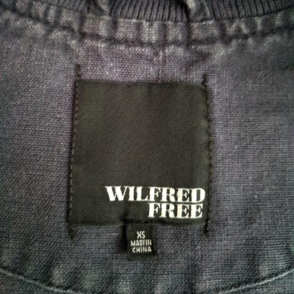 Wilfred Free Vintage Wash Blue Bomber Jacket XXS - Picture 5 of 7